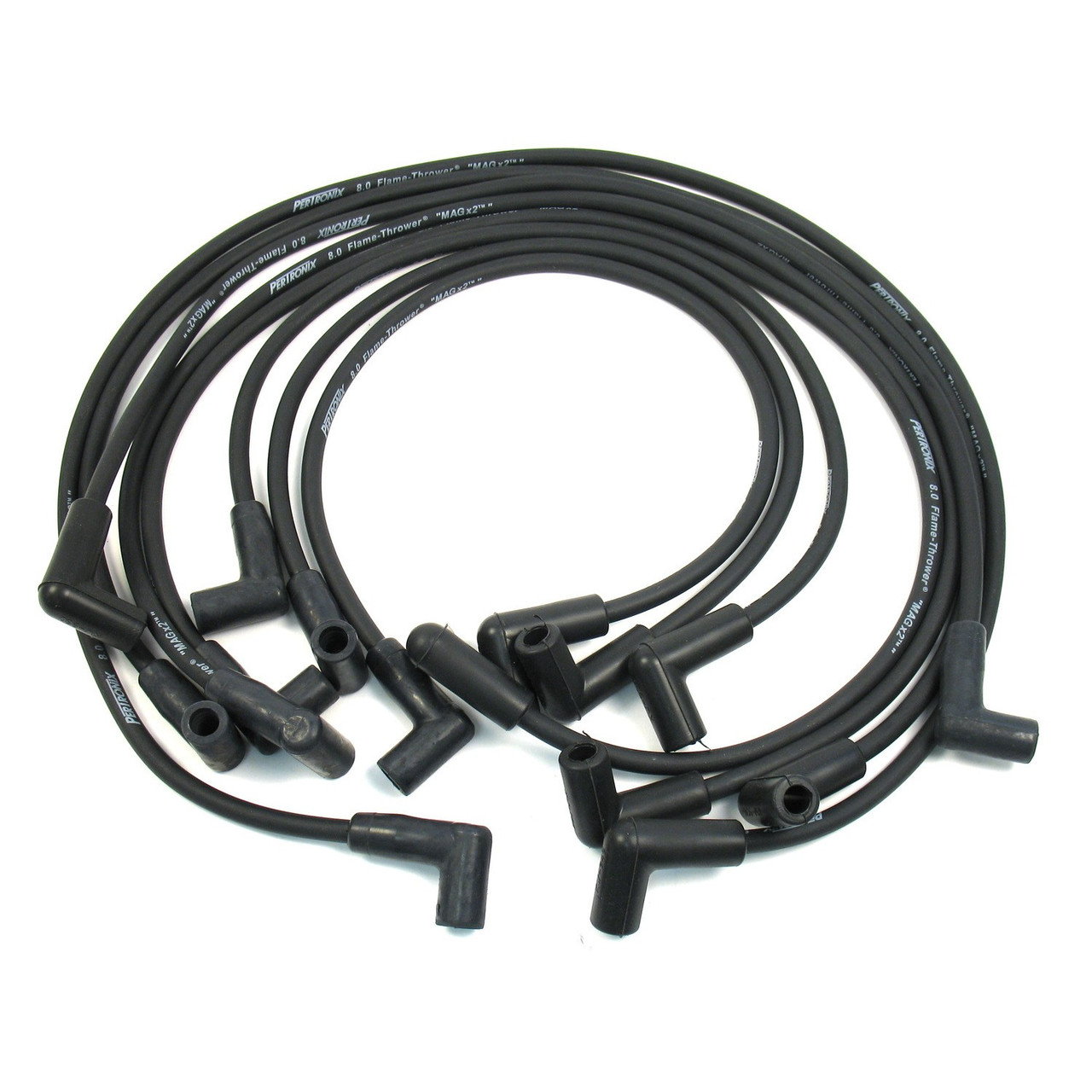 Pertronix Flame-Thrower Spark Plug Wires 8 Cylinder 8mm GM HEI Custom Fit, Black