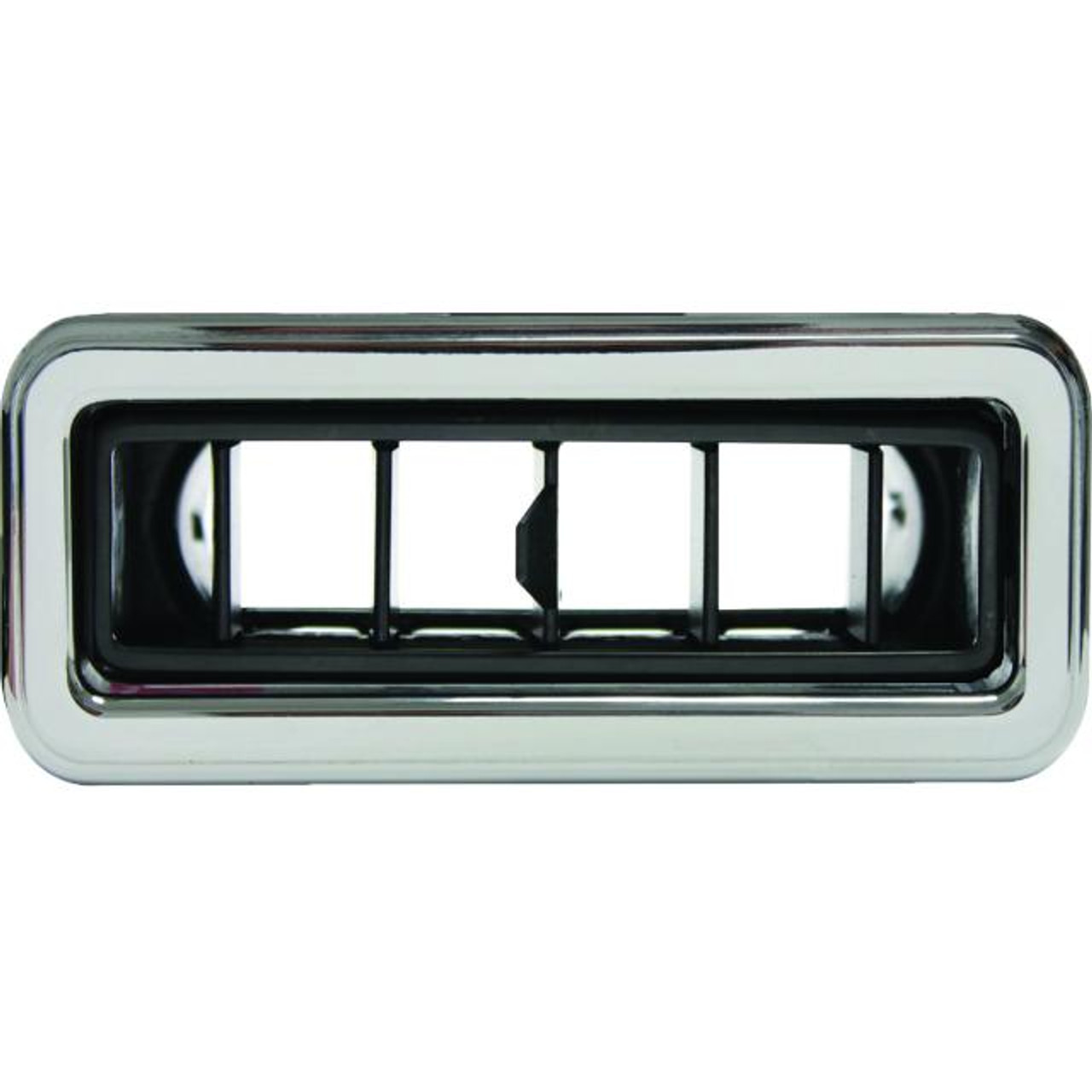 Vintage Air ProLine Streamline Louver, Black w/ Polished Aluminum 4" Trim