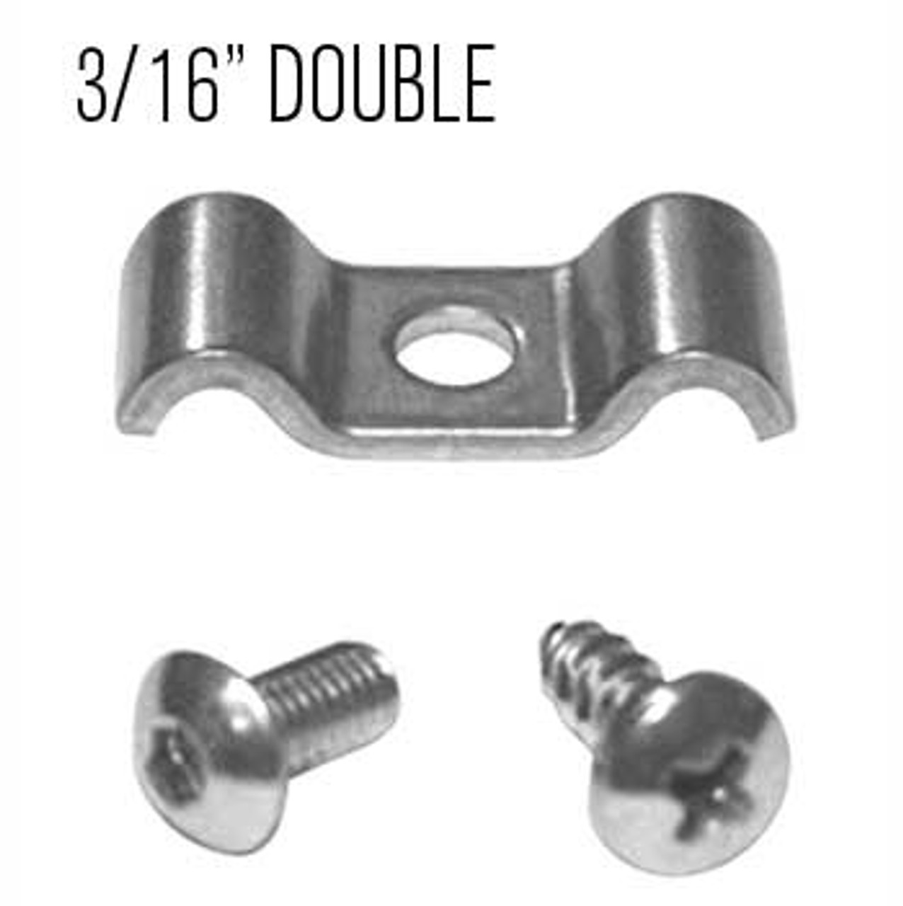Kugel Komponents 3/16" X 3/16" Double Line Clamps, 6 Pack