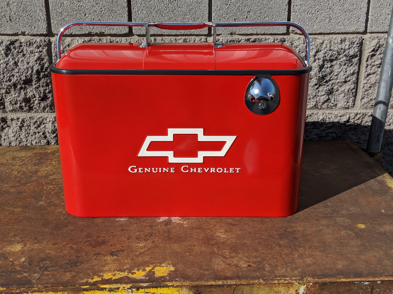 Vintage Chevrolet Beverage Cooler, Red