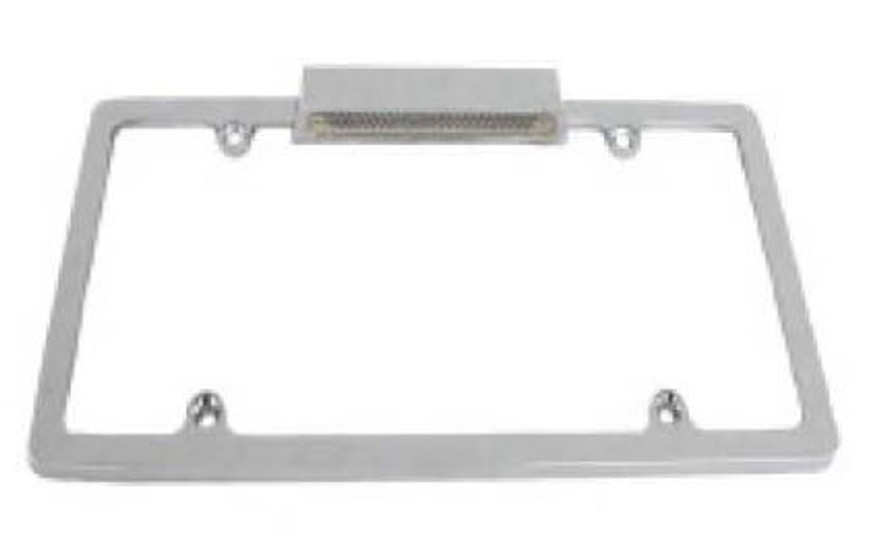 RPC Aluminum License Frame with Light, Chrome