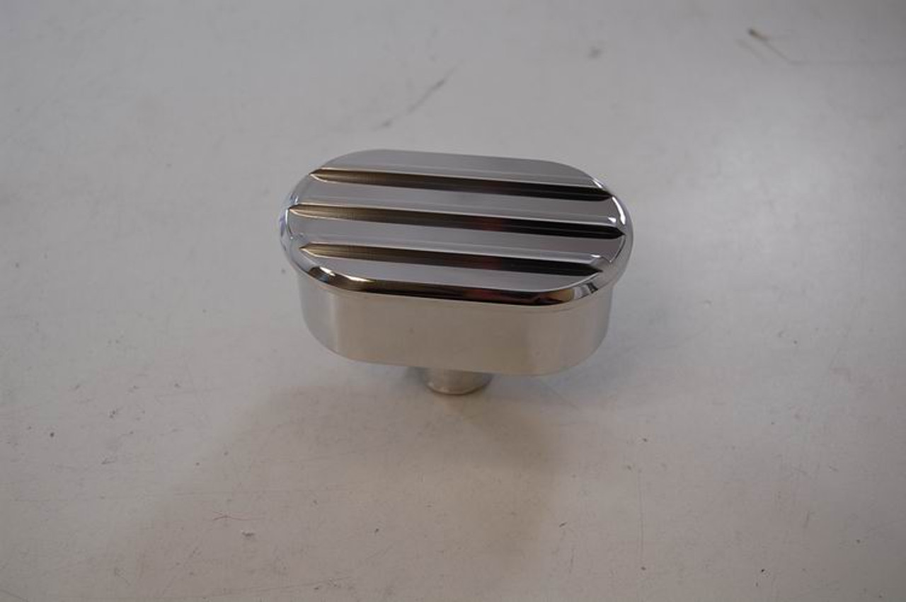 RPC Finned Billet Aluminum Oval Push-In Breather, Polished