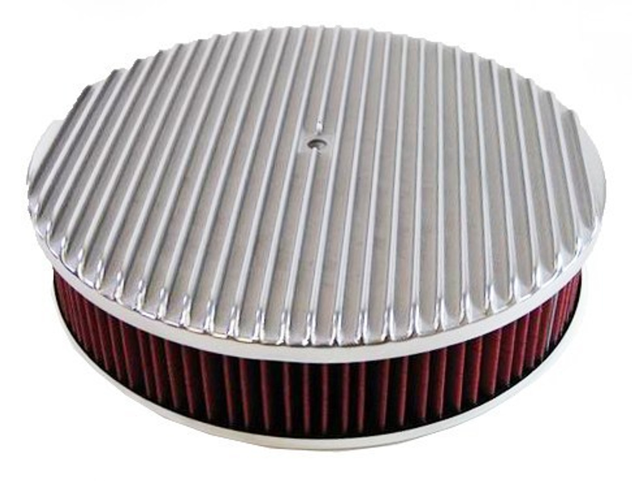 RPC 14" X 3" Polished Fully Finned Air Cleaner Set with Washable Filter Element
