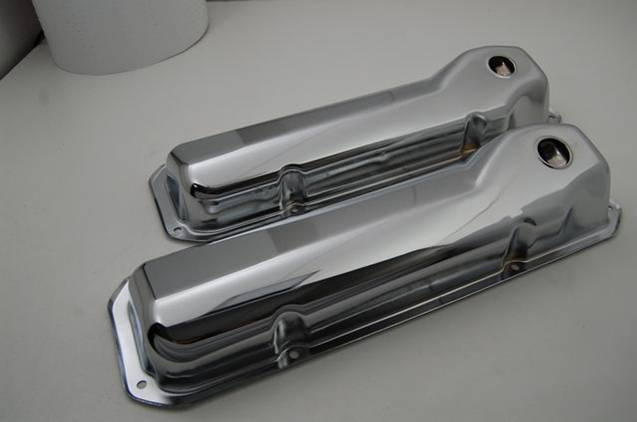 RPC Steel Ford 351C-400M Valve Covers, Chrome