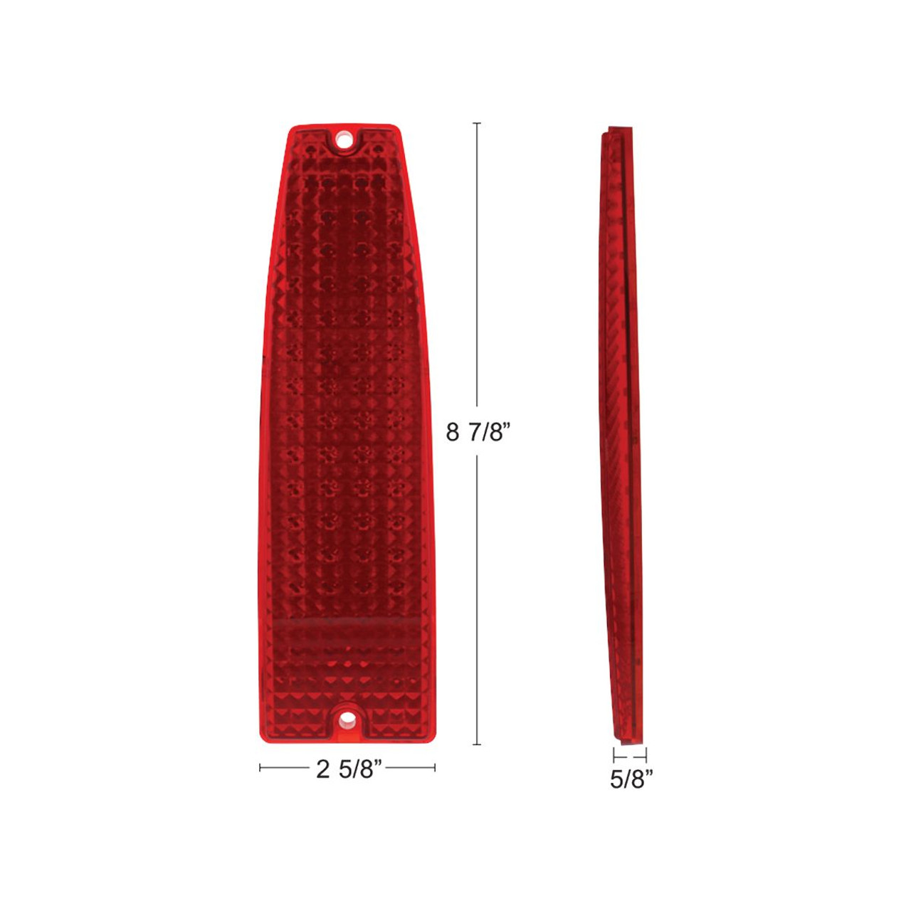 United Pacific One-Piece Style LED Tail Light For 1966-67 Chevy II & Nova