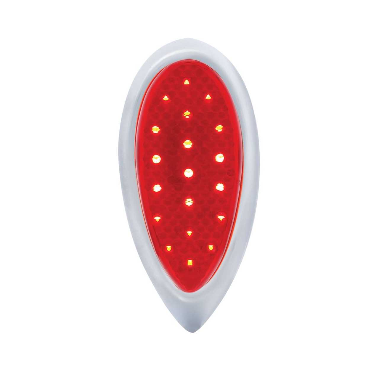 United Pacific 1938-39 Ford Car Style LED Sequential Tail Light With Chrome Flush Mount Bezel