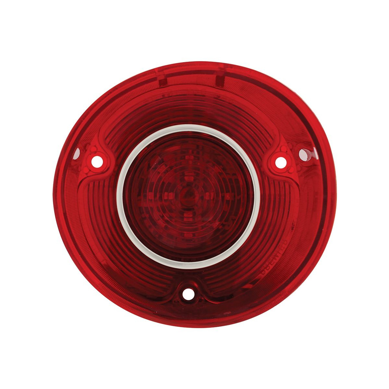 United Pacific 42 LED Tail Light Lens W/Stainless Steel Trim For 1972 Chevelle SS & Malibu - R/H