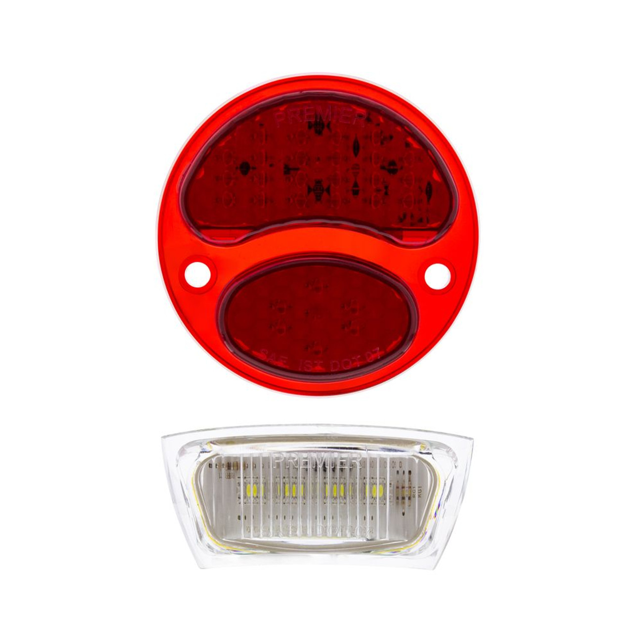 United Pacific 31 LED Red Sequential Tail Light w/LED License Plate Light, L/H For 1928-31 Ford Car