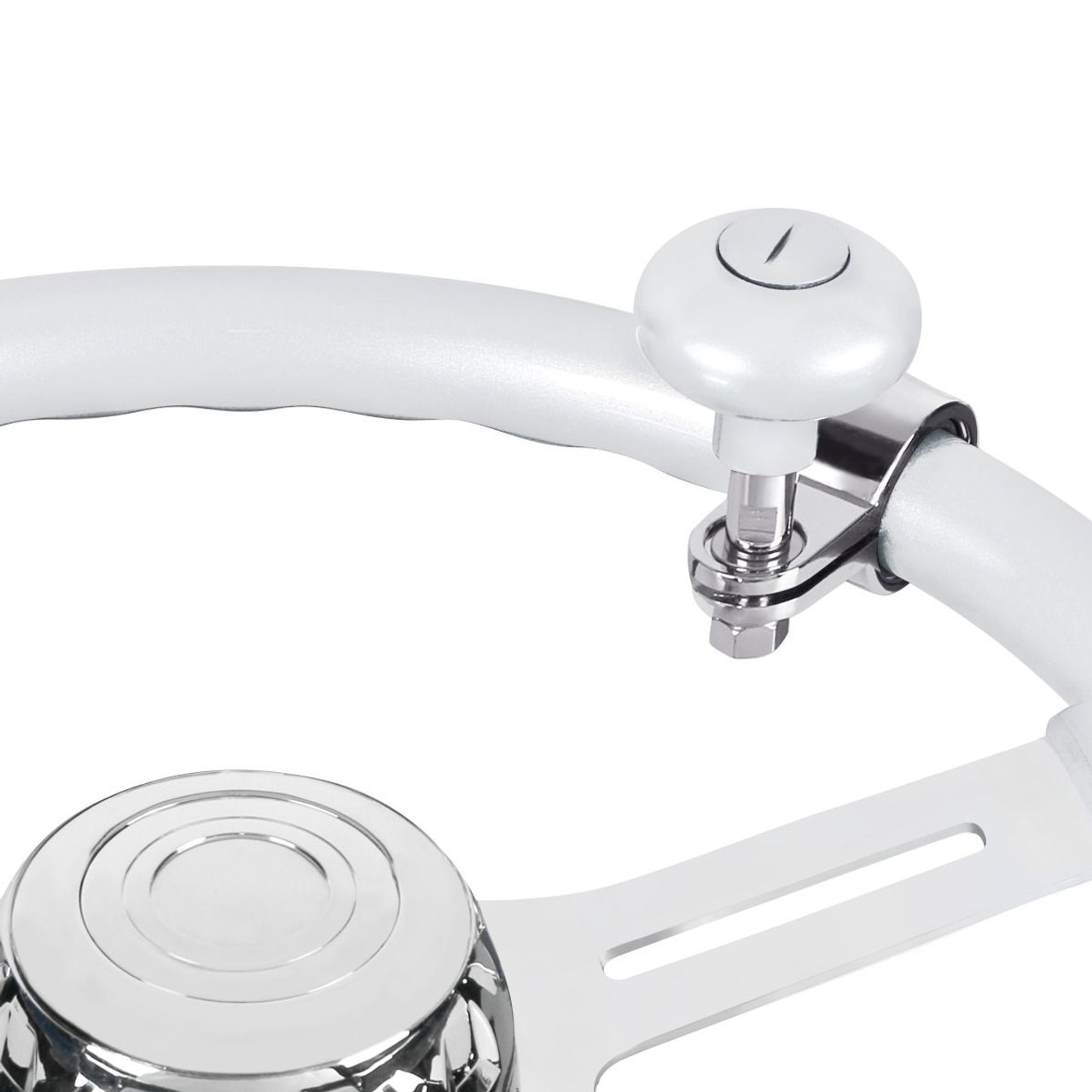 United Pacific Heavy Duty Steering Wheel Spinner - Pearl White