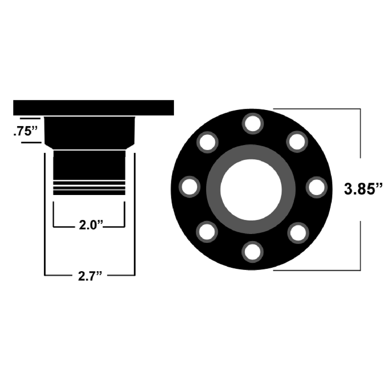 Ridetech Universal Billet Locking Gas Cap (RID-81000034)