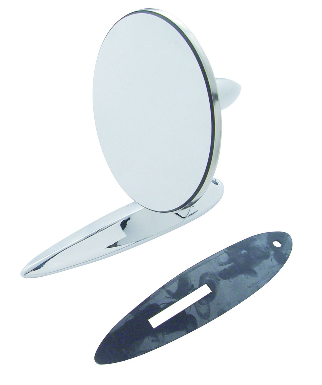 United Pacific  Convex Exterior Mirror w/Gasket & Hardware For 1955-57 Chevy Passenger Car