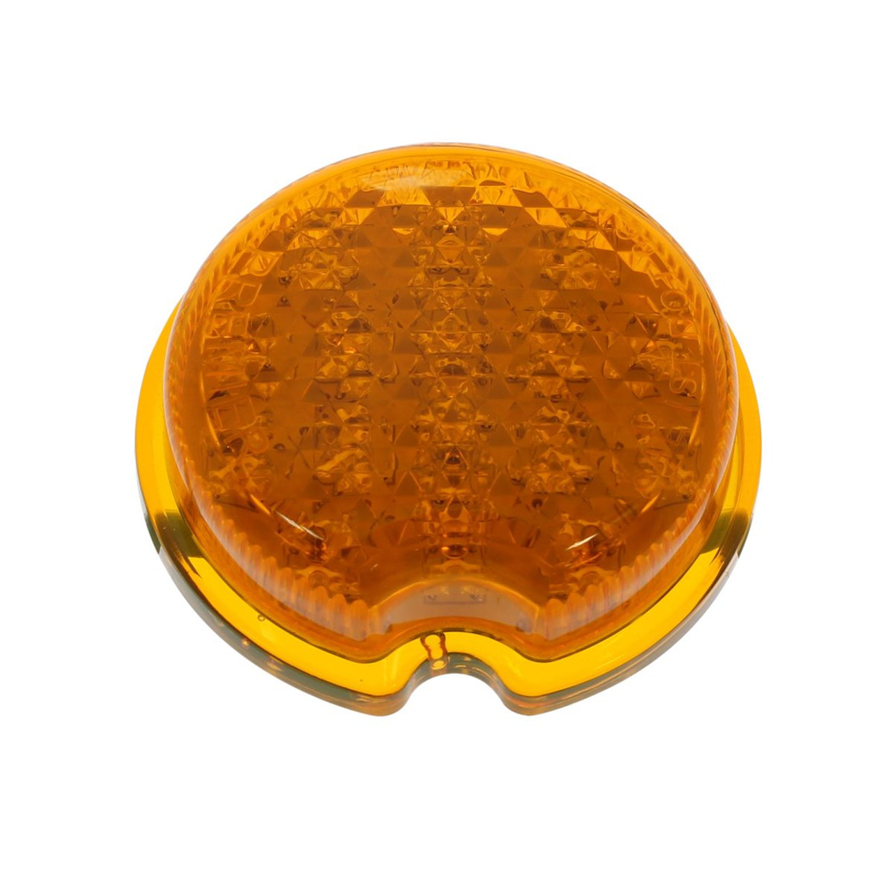 United Pacific  17 Amber LED Vintage Round P/T/C Light With Flush Mount Pad For 1939 Chevy Car