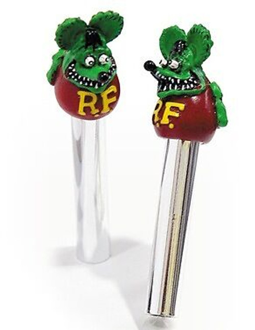 Mooneyes Rat Fink Door Lock Knobs, Green