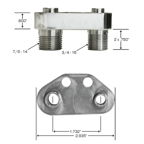 Vintage Air SD-7B10 Compressor Block Kit