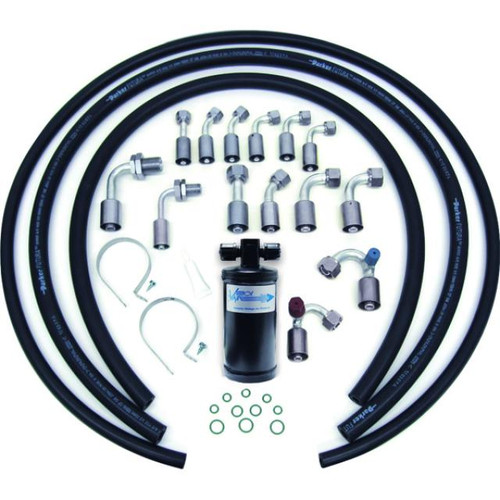 Universal 134a Air Conditioning Hose Kit O-Ring Fittings AC Hoses Fitting Kit 