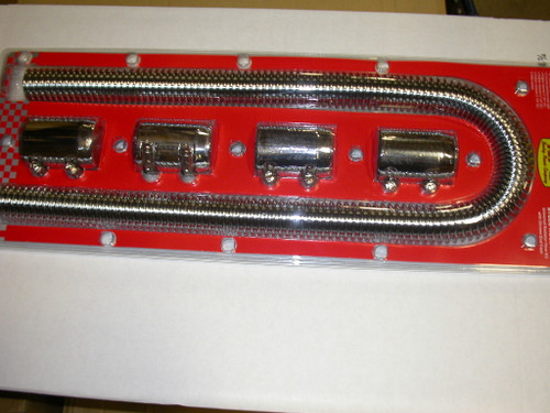RPC 48" Radiator Hose Kit with Chrome End Caps