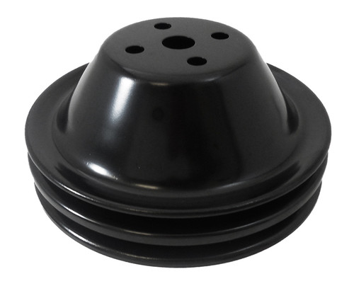 RPC SBC SWP 2-Groove Water Pump Pulley, Black