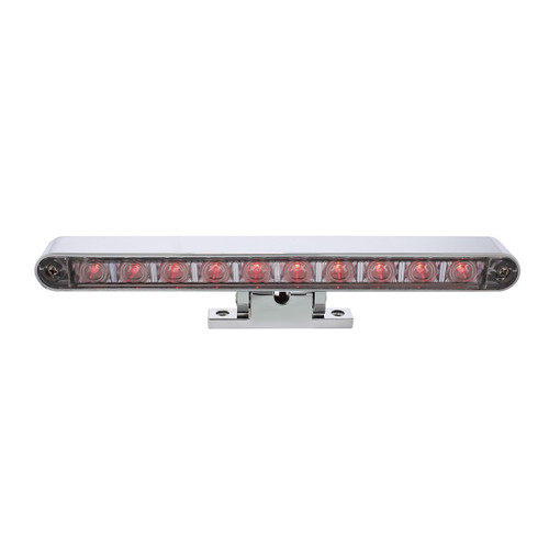 United Pacific 10 LED Dual Function 3rd Brake Light w/ Chrome Swivel Pedestal Base - Red LED/Clear Len