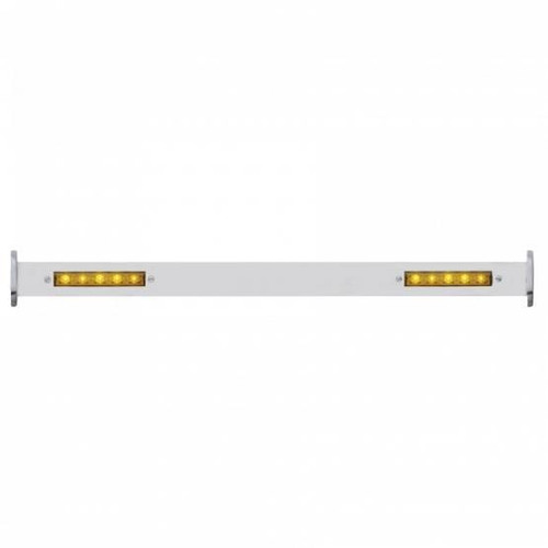 United Pacific Polished SS Spreader Bar w/LED Turn Signals, Front For 1932 Ford Car & Truck