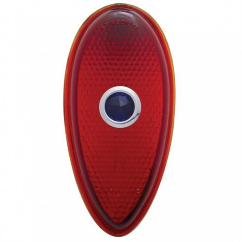 United Pacific  Tail Light Lens With Blue Dot For 1938-39 Ford Passenger Car