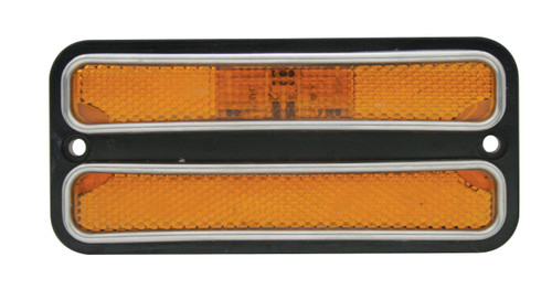 United Pacific  18 LED Side Marker Light W/Stainless Steel Trim, Front For 1968-72 Chevy Truck