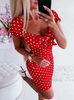 2020 Unique Boho Polka Dot Sexy Women Girl Short Mini  Bodycon Dress Under 15
