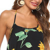 Buy Cheap 2020 Sunflower Flower Printed Irregular Tassel Stitching Camisole Loose Top