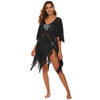 Buy 2020 Stitching Tassel Horn Sleeve Deep V Sexy Hollowed Beach Dress Bikini Blouse
