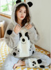 Get 2021 Winter Winter Brown Bear Suit Coral Fleece Pajamas Women Thicken Under 49
