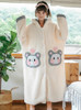 Shop 2021 White Rabbit Coral Velvet Cotton Triple Pajamas Suit Sleepwear Under 54