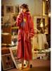 Shop 2021 Thickened Lengthened Warm Coral Fleece Pajamas Red Sleepwear For Sale