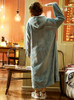 Shop 2021 Cute Blue Coral Fleece Padded Warm Bathrobe Hooded Pajamas Under 49
