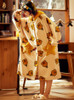Shop 2021  Coral Velvet Little Yellow Duck Hooded Flannel Bathrobe Pajamas Under 48