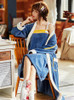Shop 2021 Two-Piece Suit Long Bathrobe Fleece Nightgown Sling Pajamas Under 55