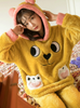 Shop 2021 Yellow Bear Coral Velvet Pajamas Female Winter Home Wear Under 47