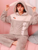 Shop 2021 Gray Rabbit Coral Velvet Warm And Thick Autumn And Winter Pajamas Under 43