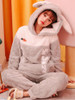 Shop 2021 Gray Rabbit Coral Velvet Warm And Thick Autumn And Winter Pajamas Under 43
