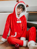 Shop Cheap 2021 Red Little Elk Hicken Coral Fleece Winter And Christmas Pajamas Under  48