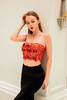 Fall New Sexy Strapless Glittering Thousand-Layer Fashion Sequin Top
