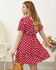 Buy 2021 Yellow Polka Dot Plus Size Cotton Summer Dress Under 26