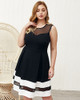 Shop New Arrival Black And White Illusion Plus Size Dress Under 22