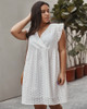 Shop 2021 White V Neck Cap Sleeve Plus Size Summer Dress Under 23