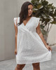 Shop 2021 White V Neck Cap Sleeve Plus Size Summer Dress Under 23