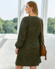 Shop 2021 Long Sleeve Velvet Plus Size Olive Green Dress Under 25