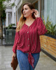 Shop 2021 Long Sleeve V Neck Plus Size Striped Shirt Under 21