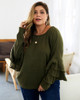 Plus Size Women's  Long Sleeve Sweater Knitwear Solid Color Bottoming Shirt