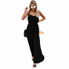 Casual Sleeveless Solid Color Lounge Pajama Jumpsuit