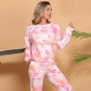Tie Dye Print Two Piece Long Sleeve Pajamas Set Tie Dye Print Two Piece Long Sleeve Pajamas Set