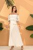 Vintage Lace  Off The Shoulder Ruffle Party Dresses