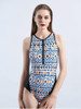 One Piece Swimsuits for Women High Waisted Zipper  Bathing Suit
